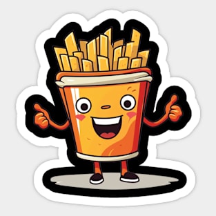 kawaii french fries T-Shirt cute potatofood funny Sticker